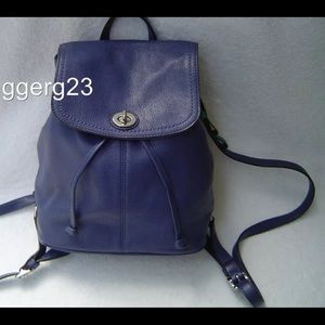 Authentic Coach blue backpack trendy
